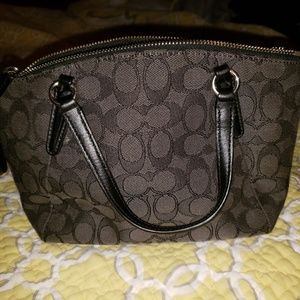 Coach black and grey purse
